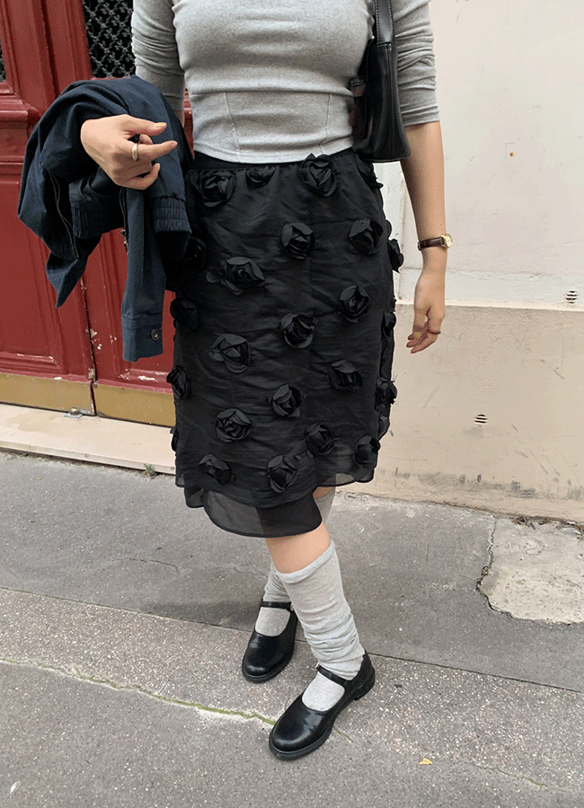 Camellia sheer skirts (2color)